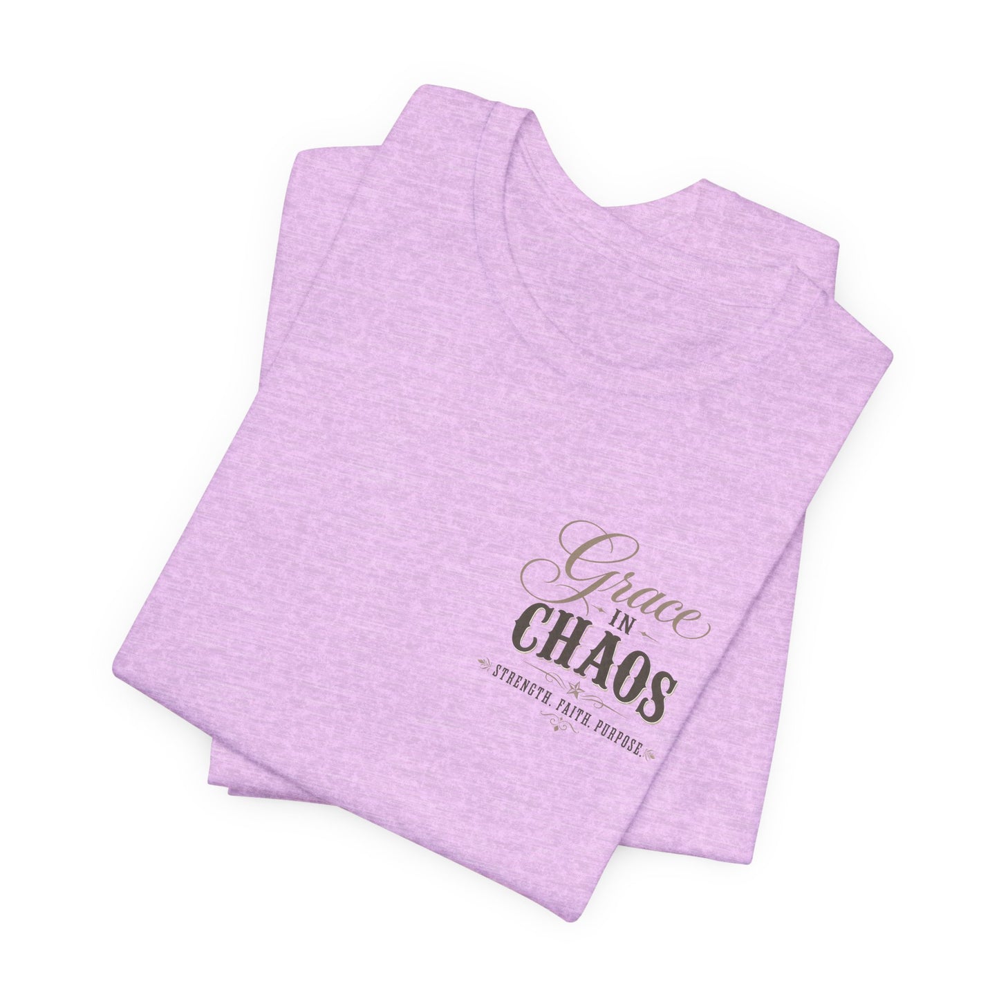 Grace in Chaos Tee | Inspirational scripture typography shirt