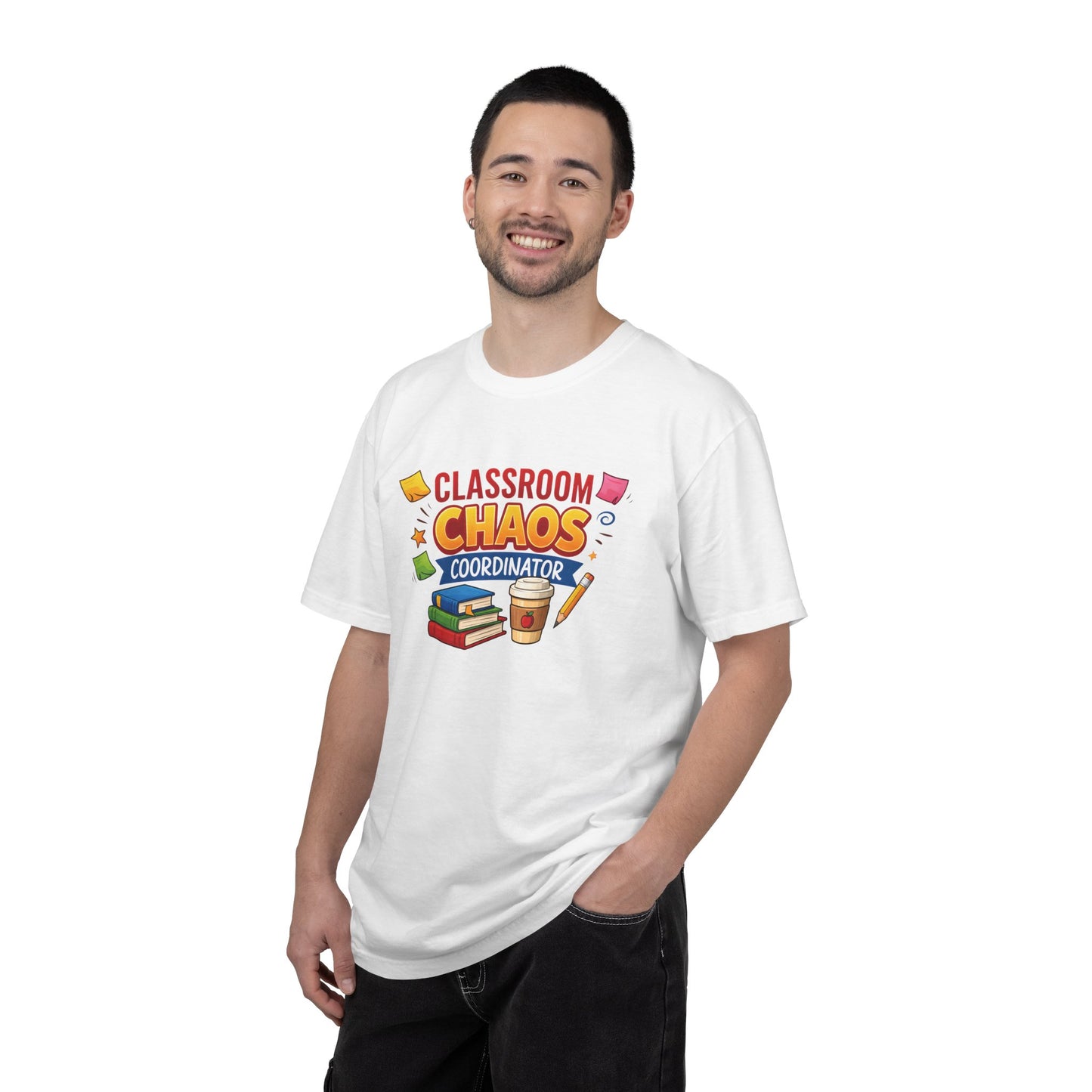 Classroom Chaos Coordinator T-shirt | Teacher Coffee Books Pencil