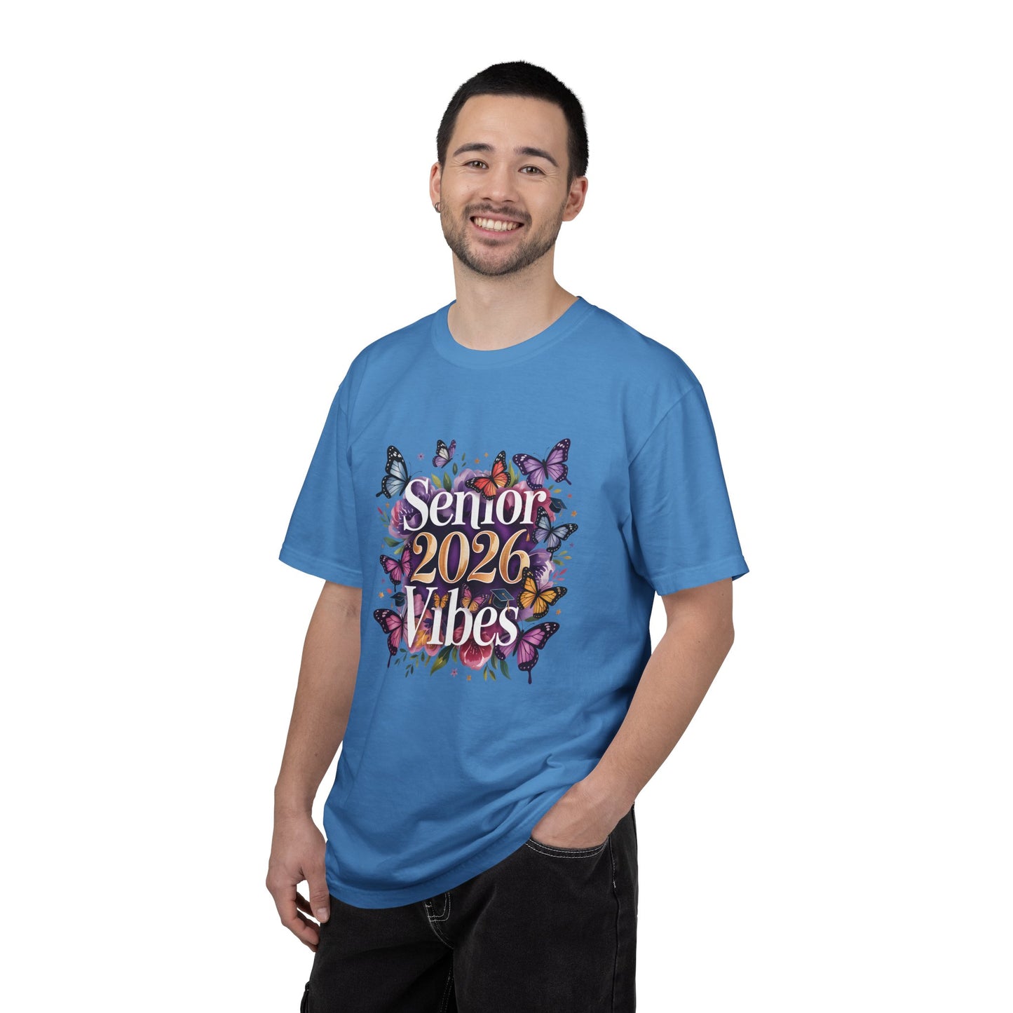 Senior 2026 Vibes T-Shirt | Butterfly Graduation Design