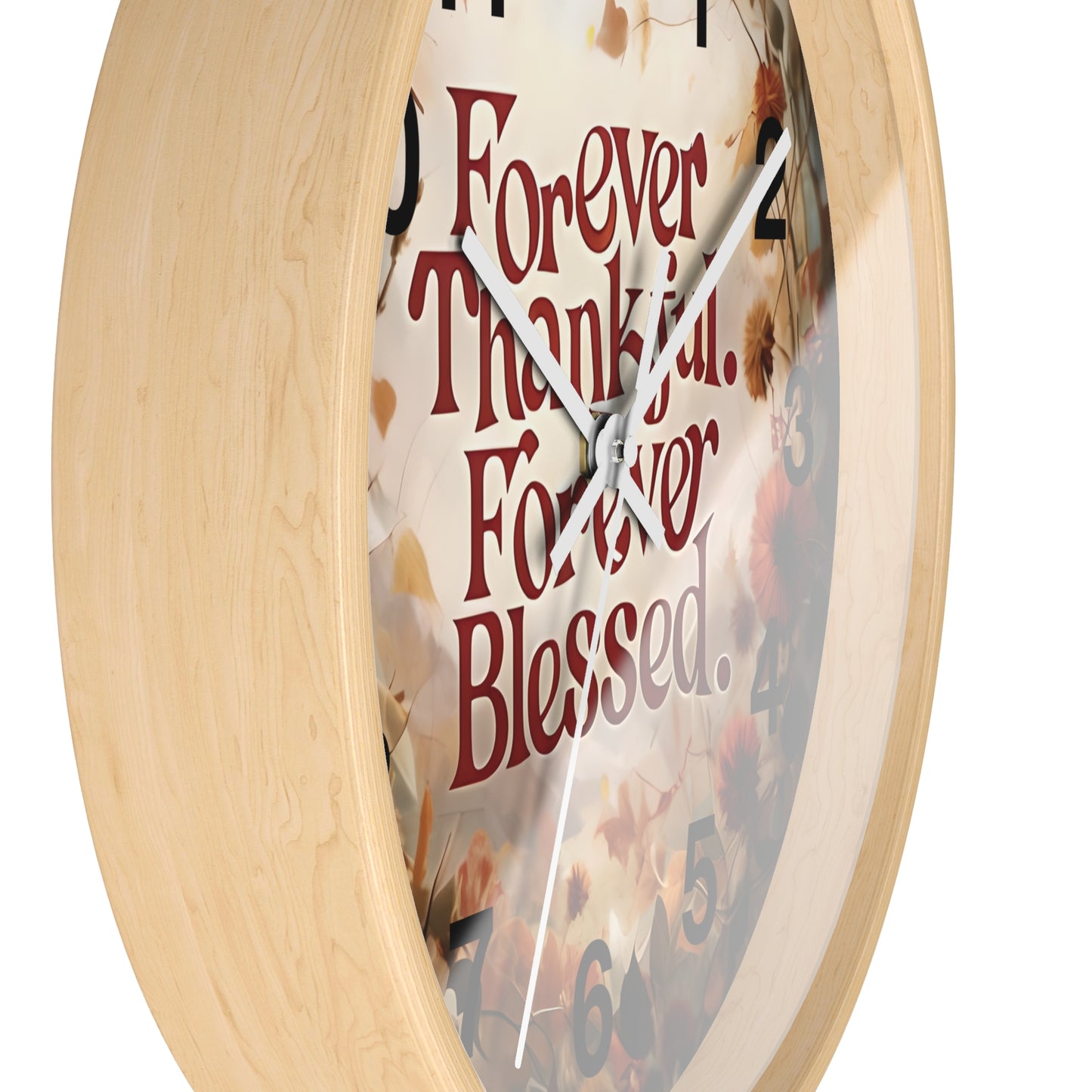 Forever Thankful Forever Blessed Wall Clock, Thankful Wall Decor, Blessed Home Decor, Religious Clock, Inspirational Gift