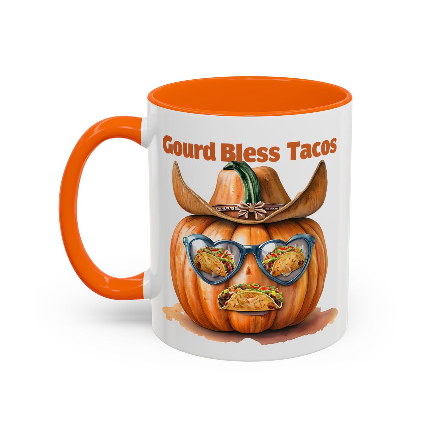 Gourd Bless Tacos Coffee Mug - Perfect for Fall, Halloween, Thanksgiving, Taco Lovers, Kitchen Decor