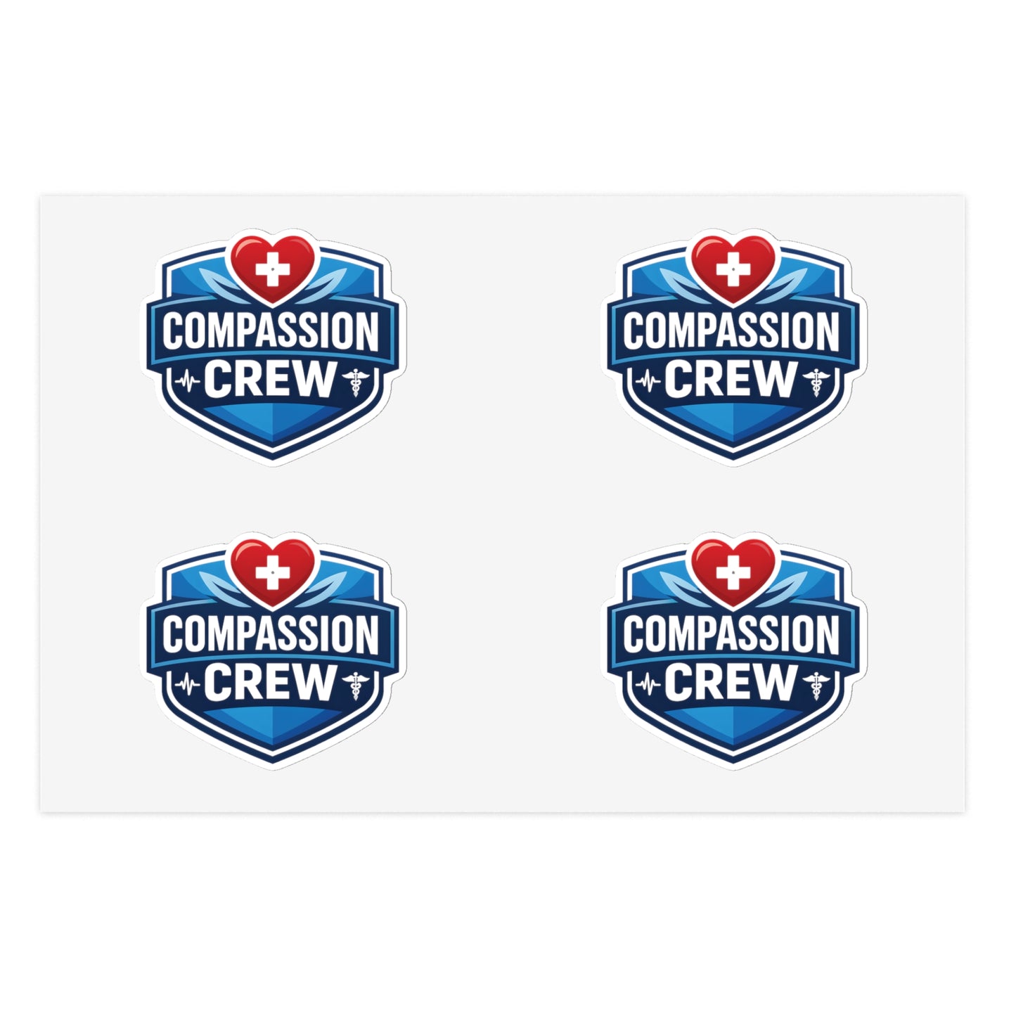 Compassion Crew Badge Sticker Sheet