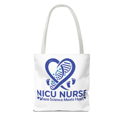 NICU Nurse Tote Bag, Science Meets Heart Bag, Gift for Nurses, Healthcare Tote, Personalized Nurse Gift