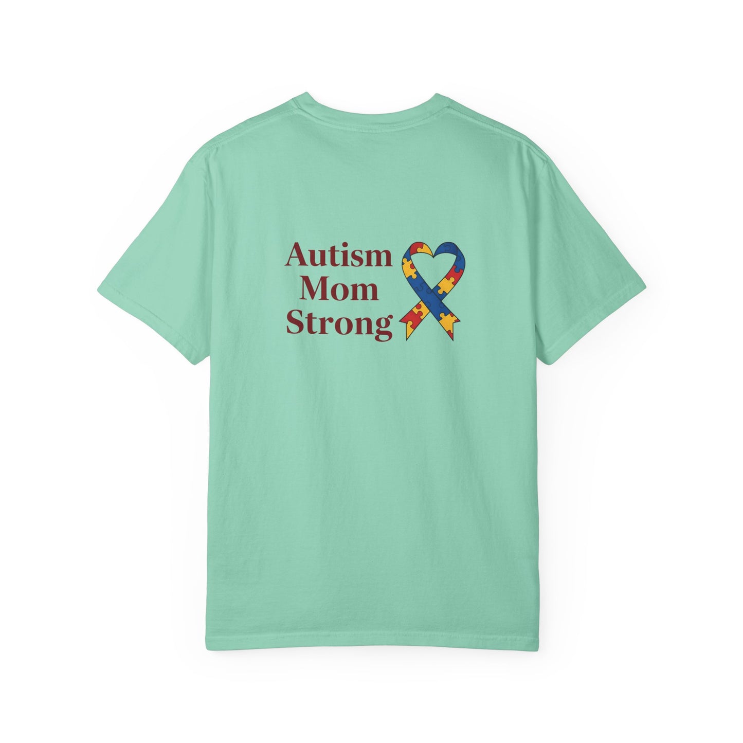 Autism Mom Strong T-shirt | Autism Awareness Puzzle Ribbon