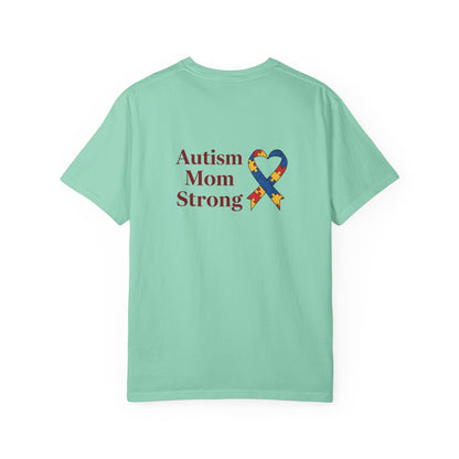 Autism Mom Strong T-shirt | Autism Awareness Puzzle Ribbon