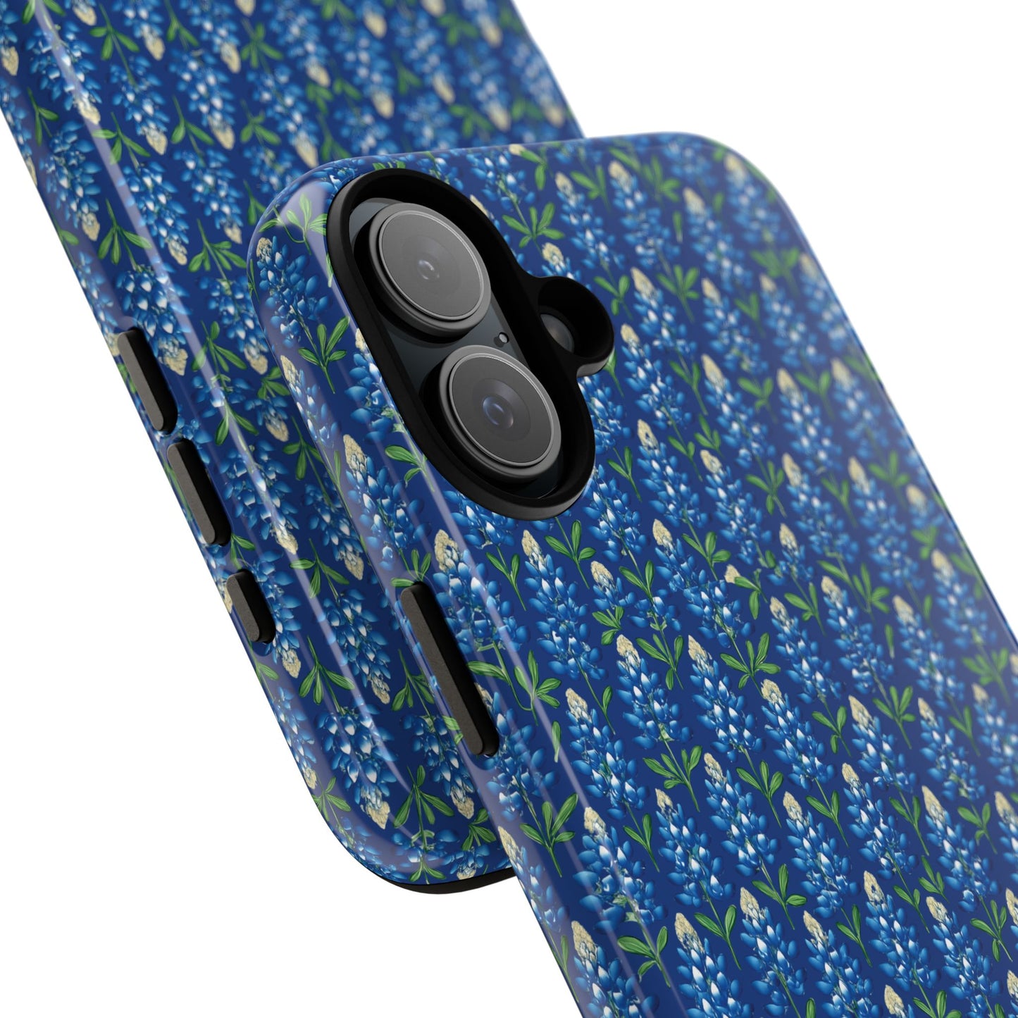 Phone Case, Texas Bluebonnet Tough Case, Navy Floral Phone Cover, Protective iPhone Case, Samsung Galaxy Case, Texas Wildflower Gift