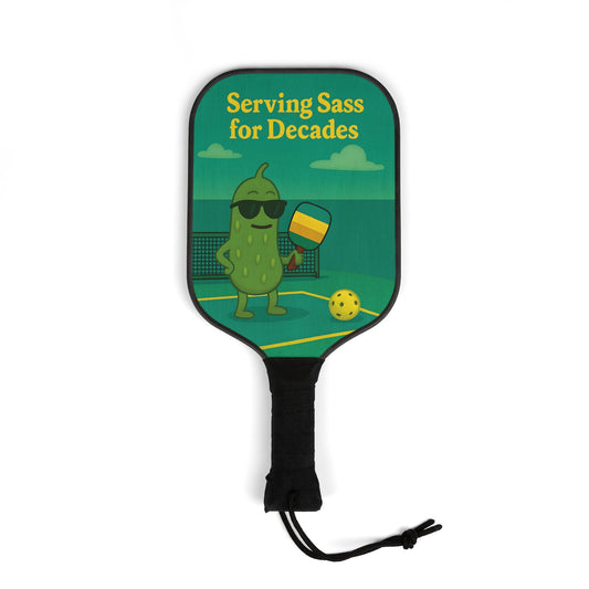 Pickleball Paddle Set, Fun Pickleball Gear, Sports Gifts for Pickleball Lovers, Serving Sass for Decades