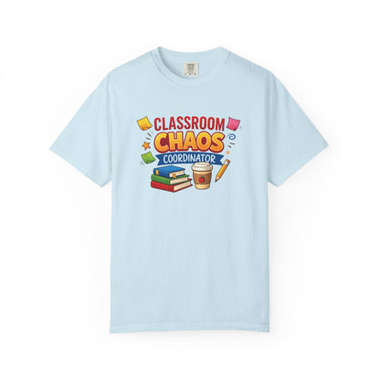 Classroom Chaos Coordinator T-shirt | Teacher Coffee Books Pencil