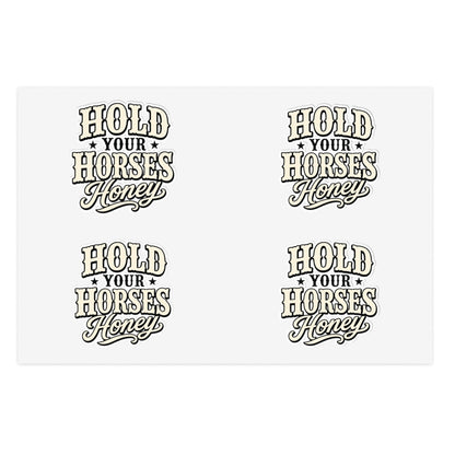 Hold Your Horses Honey Sticker Sheet | Western Retro Phrase Stickers