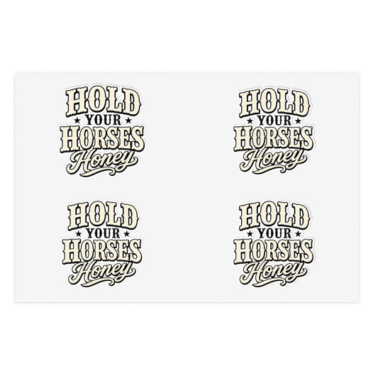 Hold Your Horses Honey Sticker Sheet | Western Retro Phrase Stickers