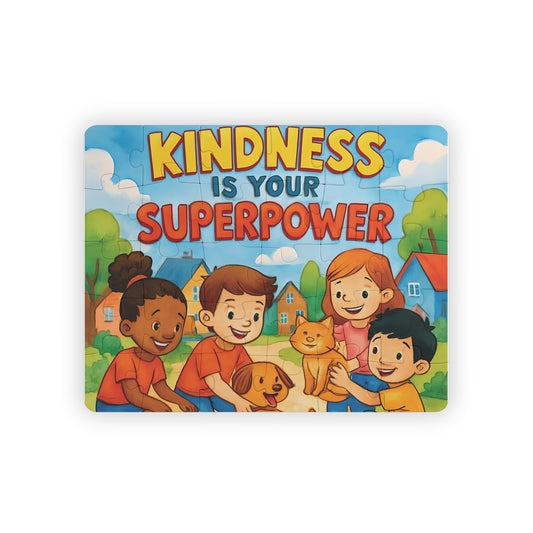 Kids' Kindness Puzzle, 30-Piece Jigsaw for Compassionate Play, Fun Learning Activity, Gift for Children, Educational Game, Family Bonding