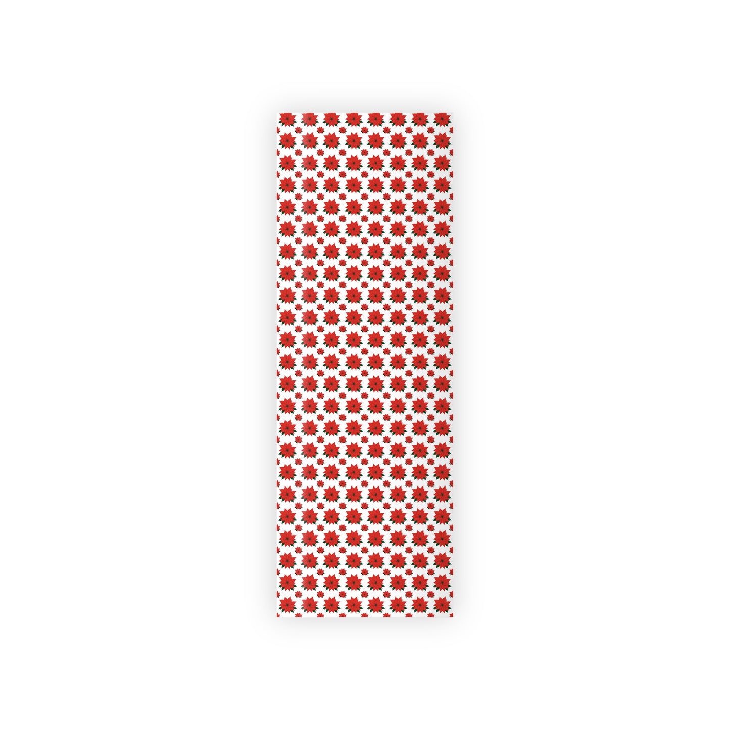 Red Poinsettia Pattern Gift Wrapping Paper Roll | Holiday Wrapping Paper