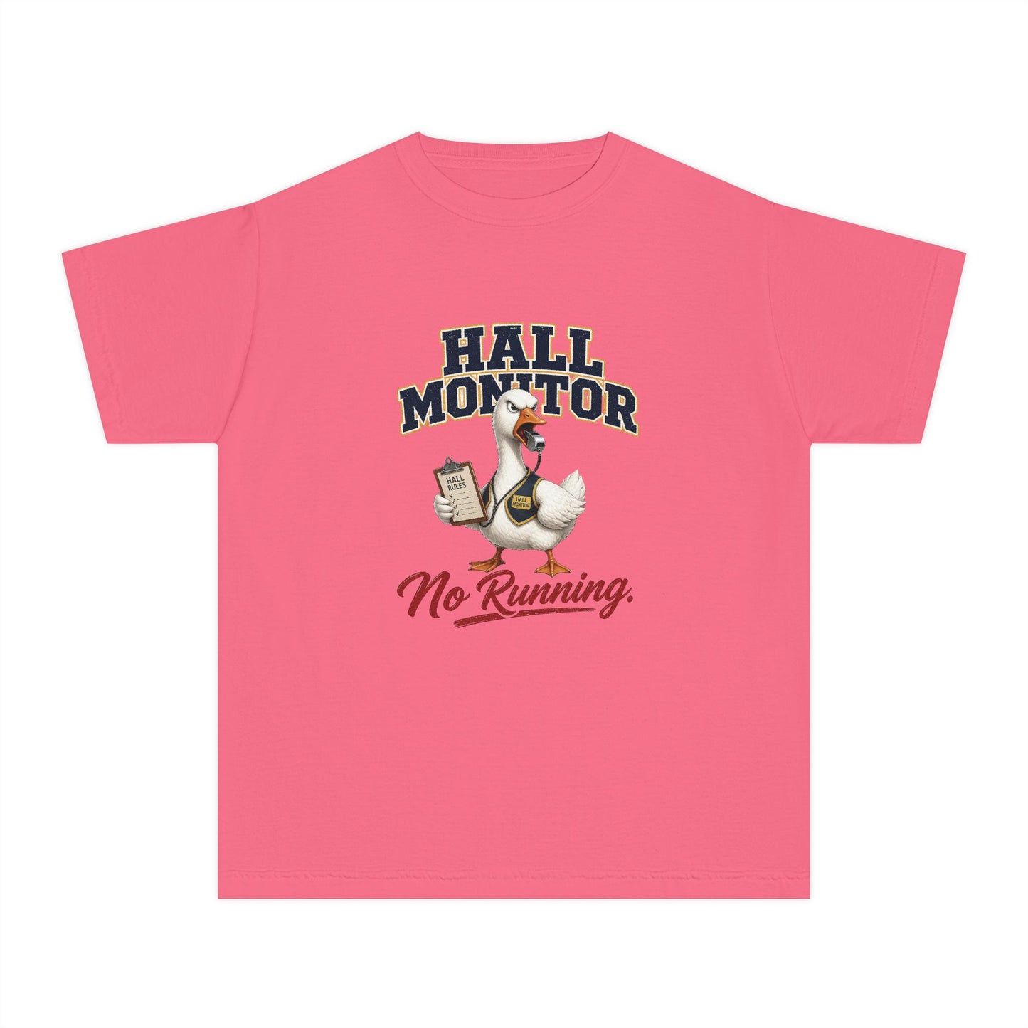 Hall Monitor Goose No Running Tee | Kids school safety shirt