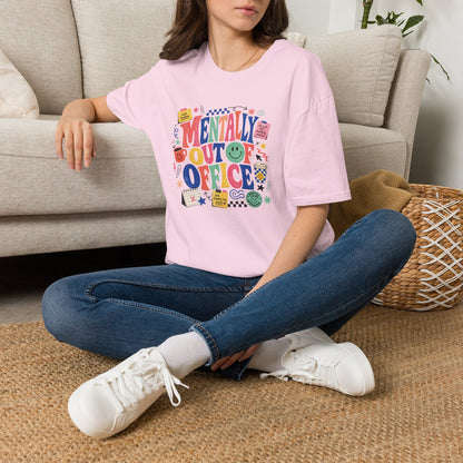 Mentally Out Of Office T-Shirt | Colorful Retro Graphic