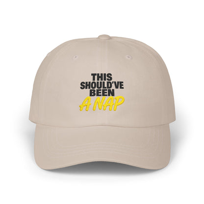 This Should've Been A Nap Dad Cap | Embroidered White Baseball Hat