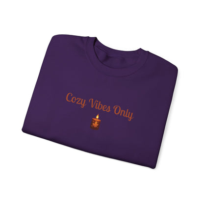 Cozy Vibes Only Sweatshirt, Unisex Crewneck, Casual Wear, Fall Fashion, Gift for Her, Cozy Apparel, Warm Layering