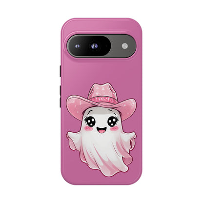 Cute Ghost Phone Case - Fun, Whimsical, Kawaii, Halloween, Gift Idea, Pink Ghost Design