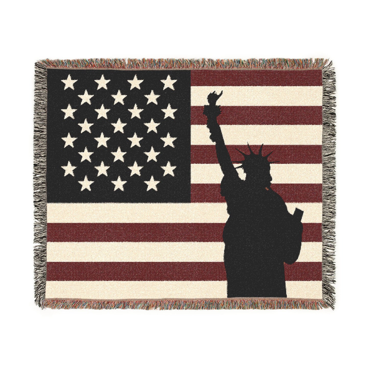 Patriotic Woven Blanket | American Flag Throw, Cozy Home Decor, Independence Day Gift, Memorial Day Blanket, USA Pride Decor