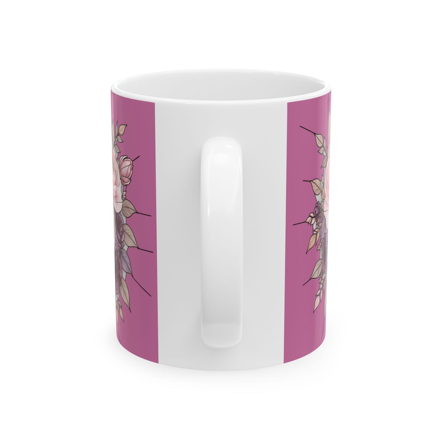 Blush Rose Bouquet Mug | Floral Ceramic Coffee Cup