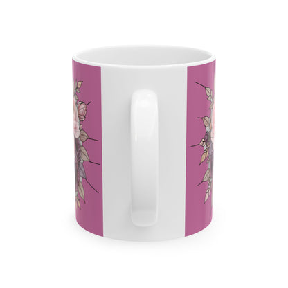 Blush Rose Bouquet Mug | Floral Ceramic Coffee Cup