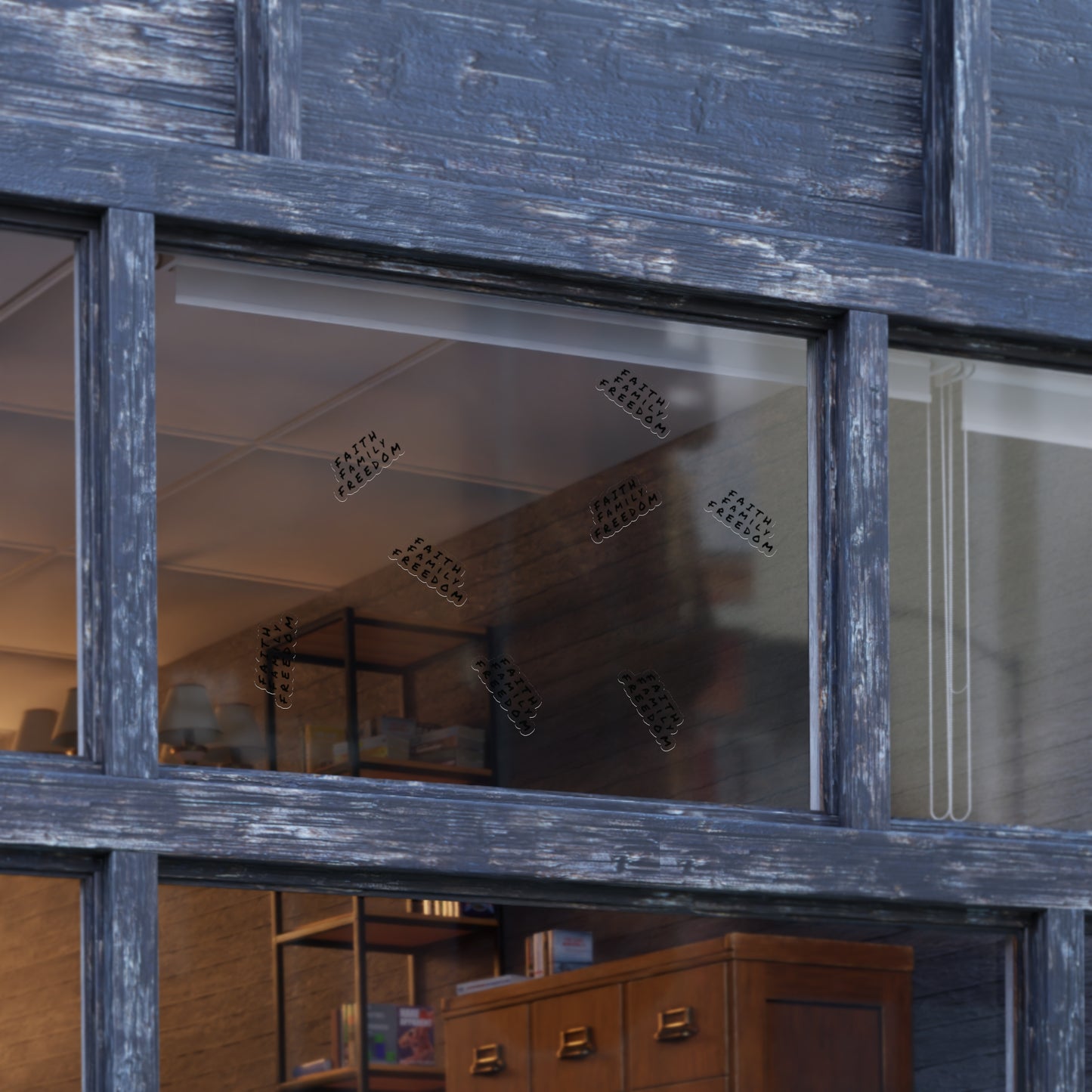 Faith Family Freedom Sticker Sheet Bundle - Inspirational Decals, Motivational Sticker Pack, Clear Vinyl Stickers