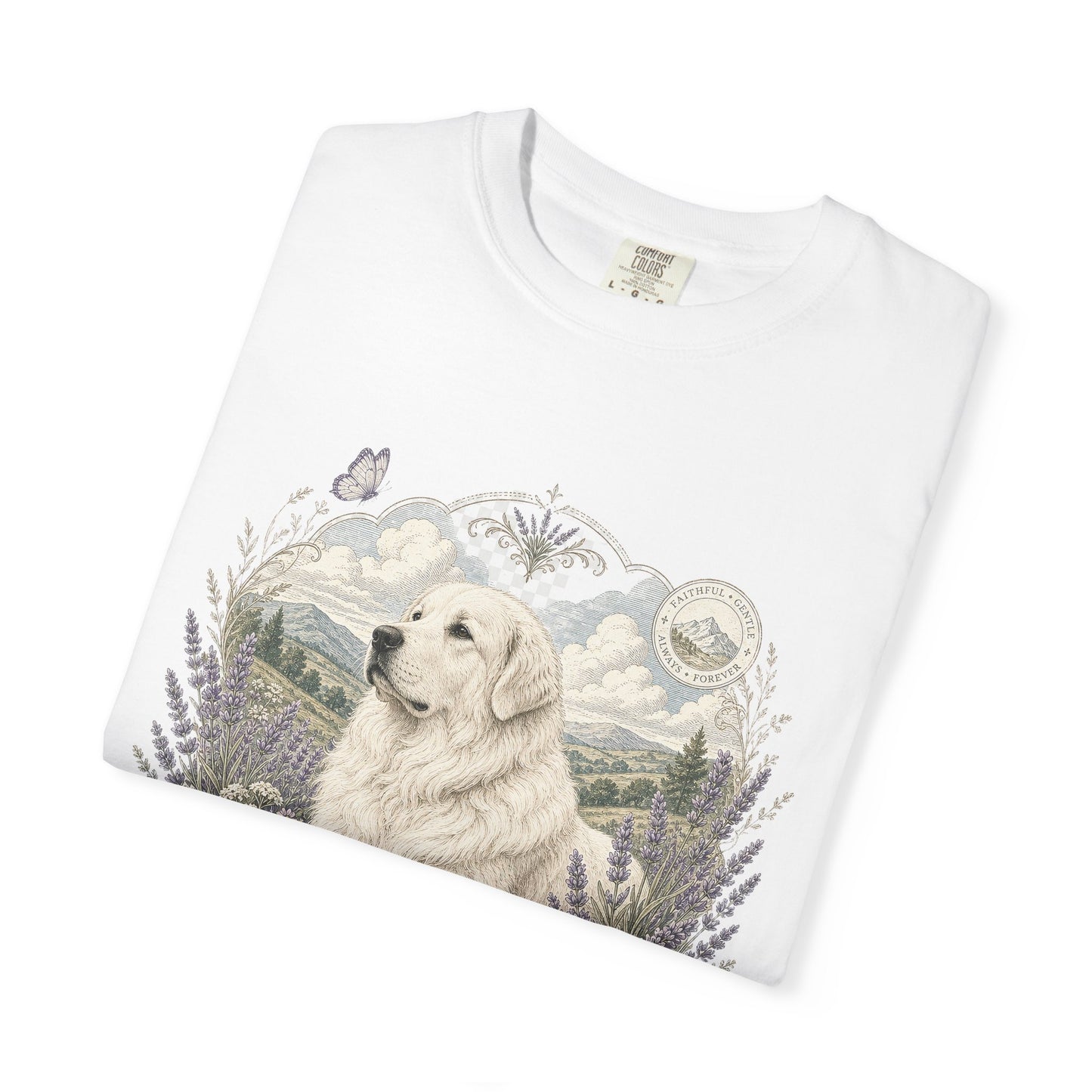 Great Pyrenees Guardian of My Heart T-Shirt | Mountain Dog Illustration