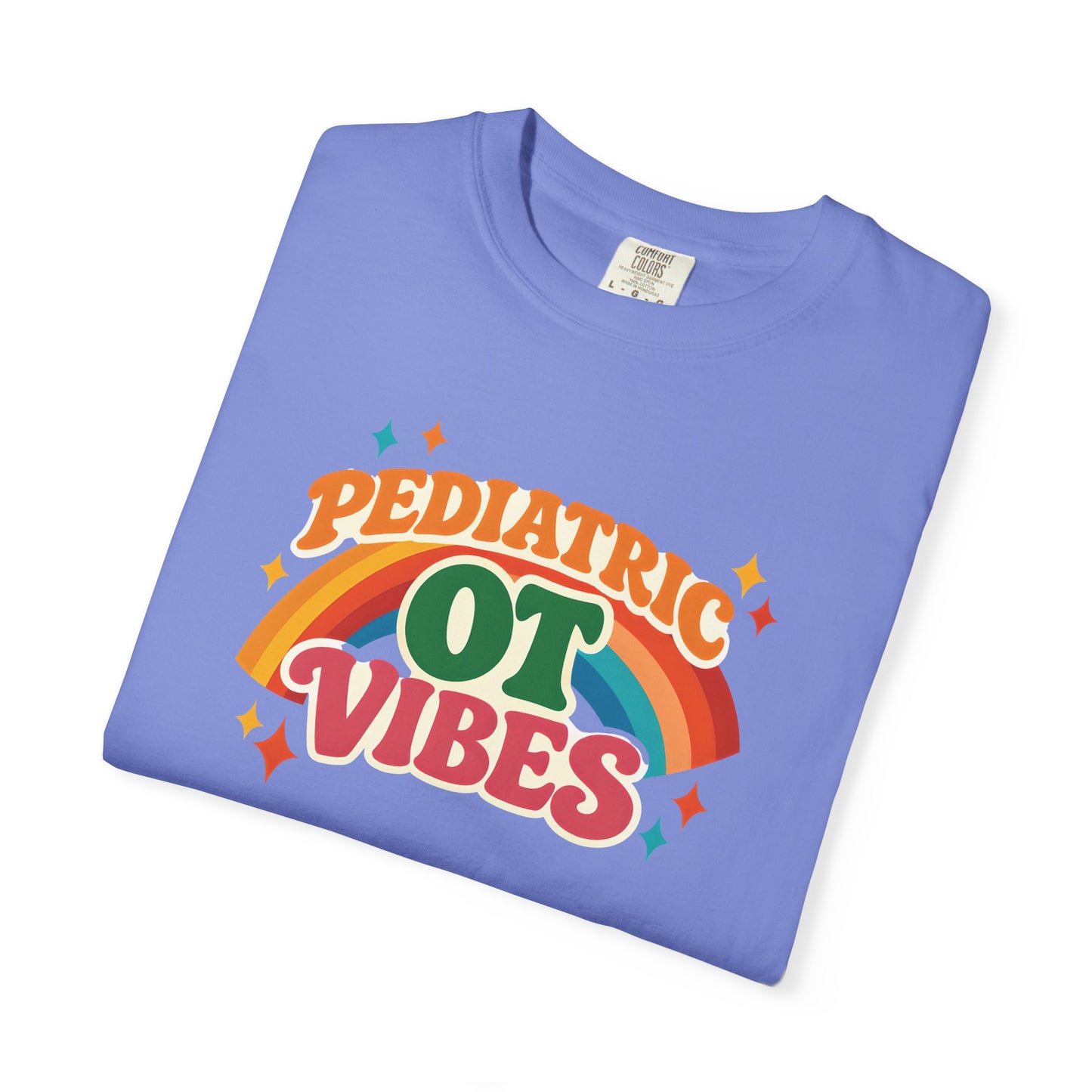 Pediatric OT Vibes T-shirt | Retro Rainbow Occupational Therapy Tee