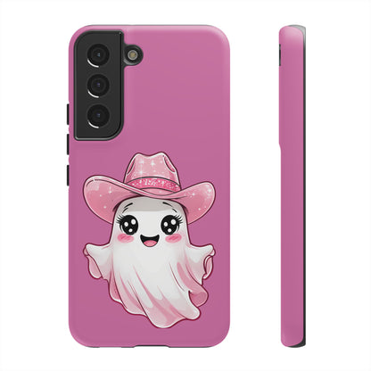 Cute Ghost Phone Case - Fun, Whimsical, Kawaii, Halloween, Gift Idea, Pink Ghost Design