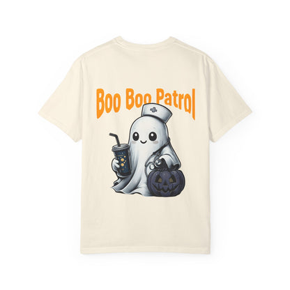 Halloween Ghost 'Boo Boo Patrol' T-Shirt, Unisex Graphic Tee, Fun Fall Apparel, Spooky Season Top, Nurse Halloween Fashion