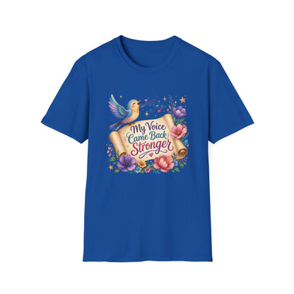 My Voice Came Back Stronger T-Shirt | Survivor