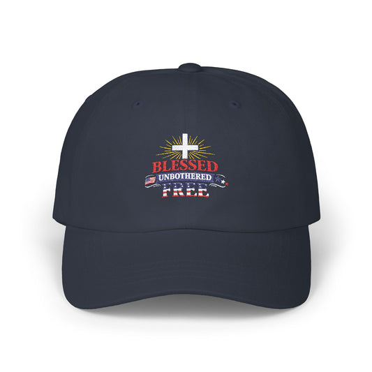 Blessed Unbothered Freedom Cap | Patriotic Faith Dad Cap