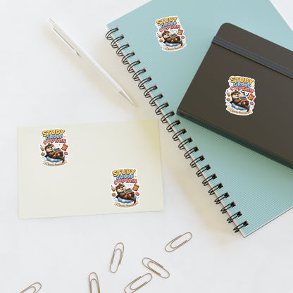Study Group Captain Otter Sticker | Otter with Snacks Kiss-Cut Sticker