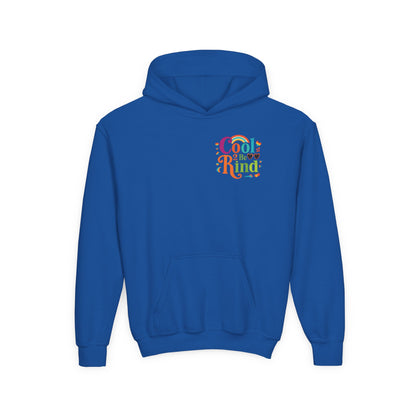 Cool 2 Be Kind Hoodie | Youth Hooded Sweatshirt, Colorful Rainbow Kindness Design