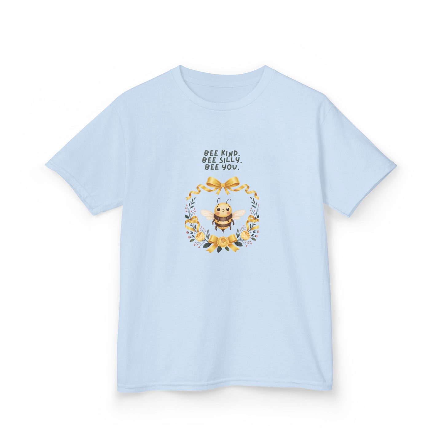 Bee Kind Bee Silly Bee You Kids T-Shirt | Cute Bee Wreath Design