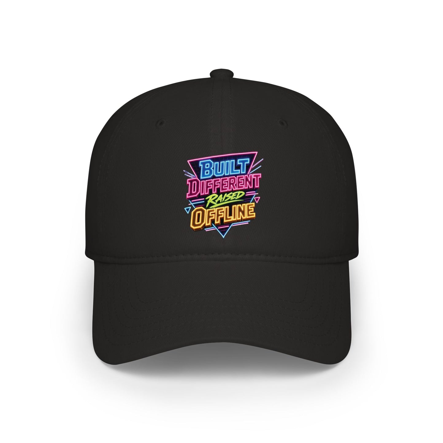 Built Different Offline graphic Baseball Cap | Retro Neon Patch