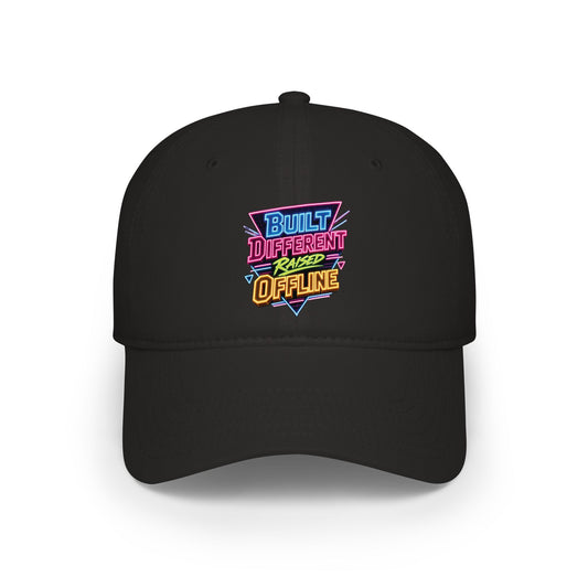 Built Different Offline graphic Baseball Cap | Retro Neon Patch