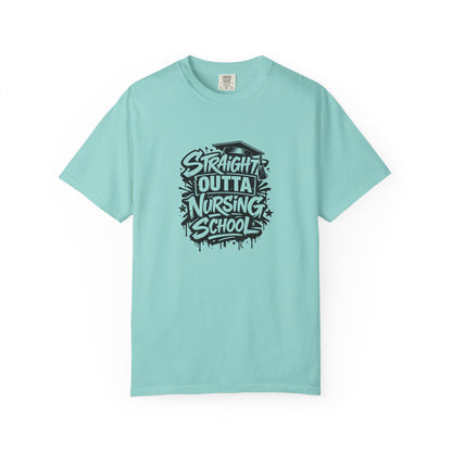 Straight Outta Nursing School T-shirt | Nursing Graduate Tee, Cap Graphic