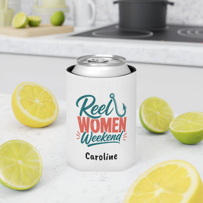 Reel Women Weekend Can Cooler | Fishing Bachelorette Party, Personalized