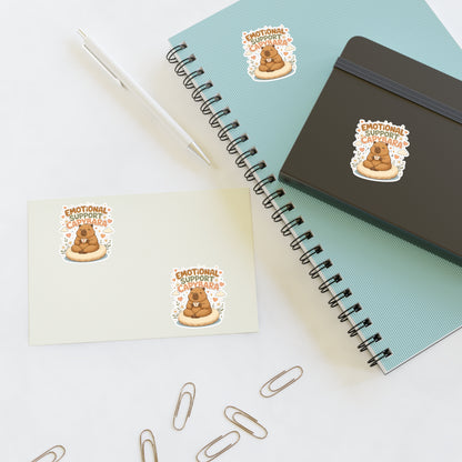 Emotional Support Capybara Sticker Sheet | 4 Cute Capybara Stickers