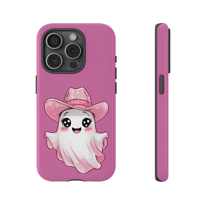 Cute Ghost Phone Case - Fun, Whimsical, Kawaii, Halloween, Gift Idea, Pink Ghost Design