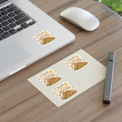 Calm Is A Team Sport Capybara Sticker Sheets | Cute Animal Calm Quote
