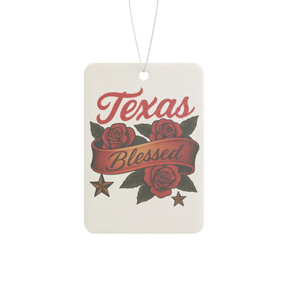 Texas Blessed Car Air Freshener - Floral Air Freshener, Home Fragrance, Gift for Texas Lovers, Car Decor, Blessing Decor