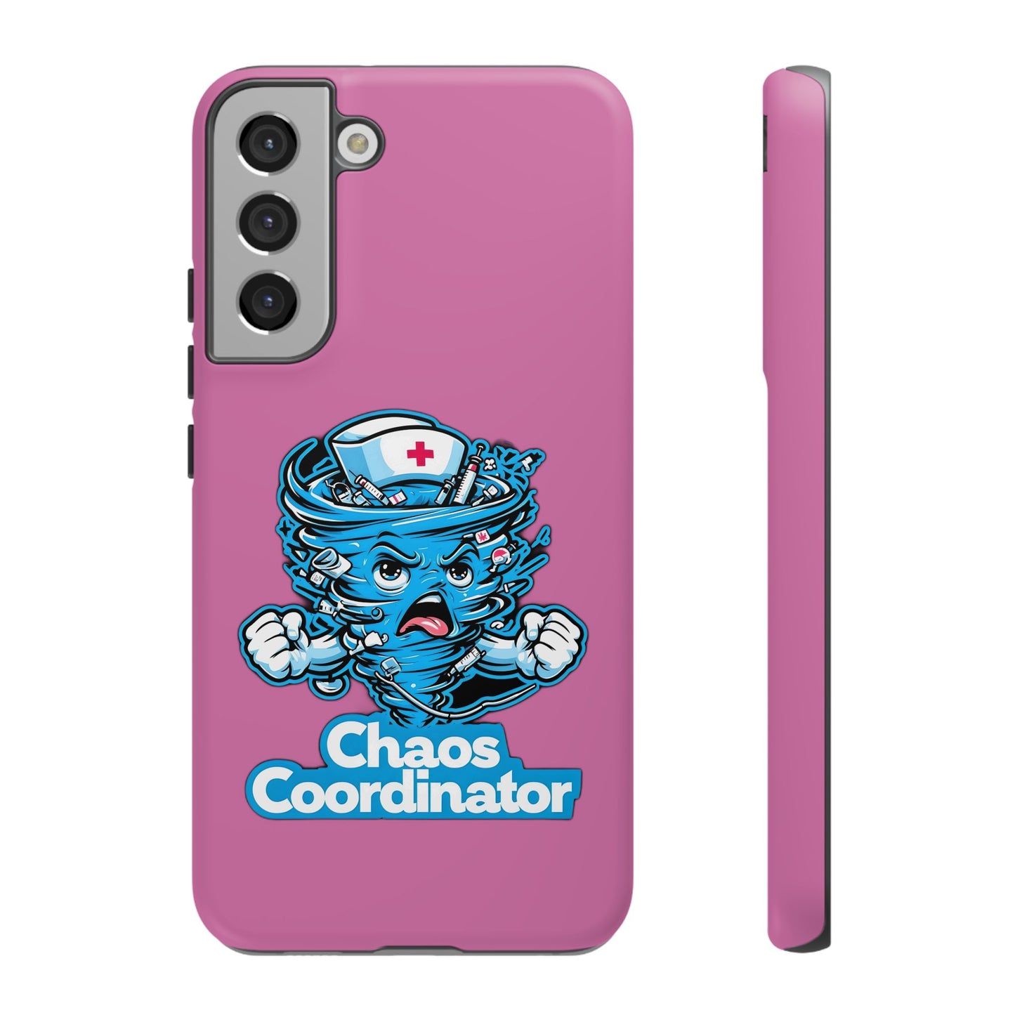 Chaos Coordinator Phone Case, Fun Nurse Gift, Tough Cases for Healthcare Heroes, Unique Cell Phone Cover, Funny Medical Humor/ Pink