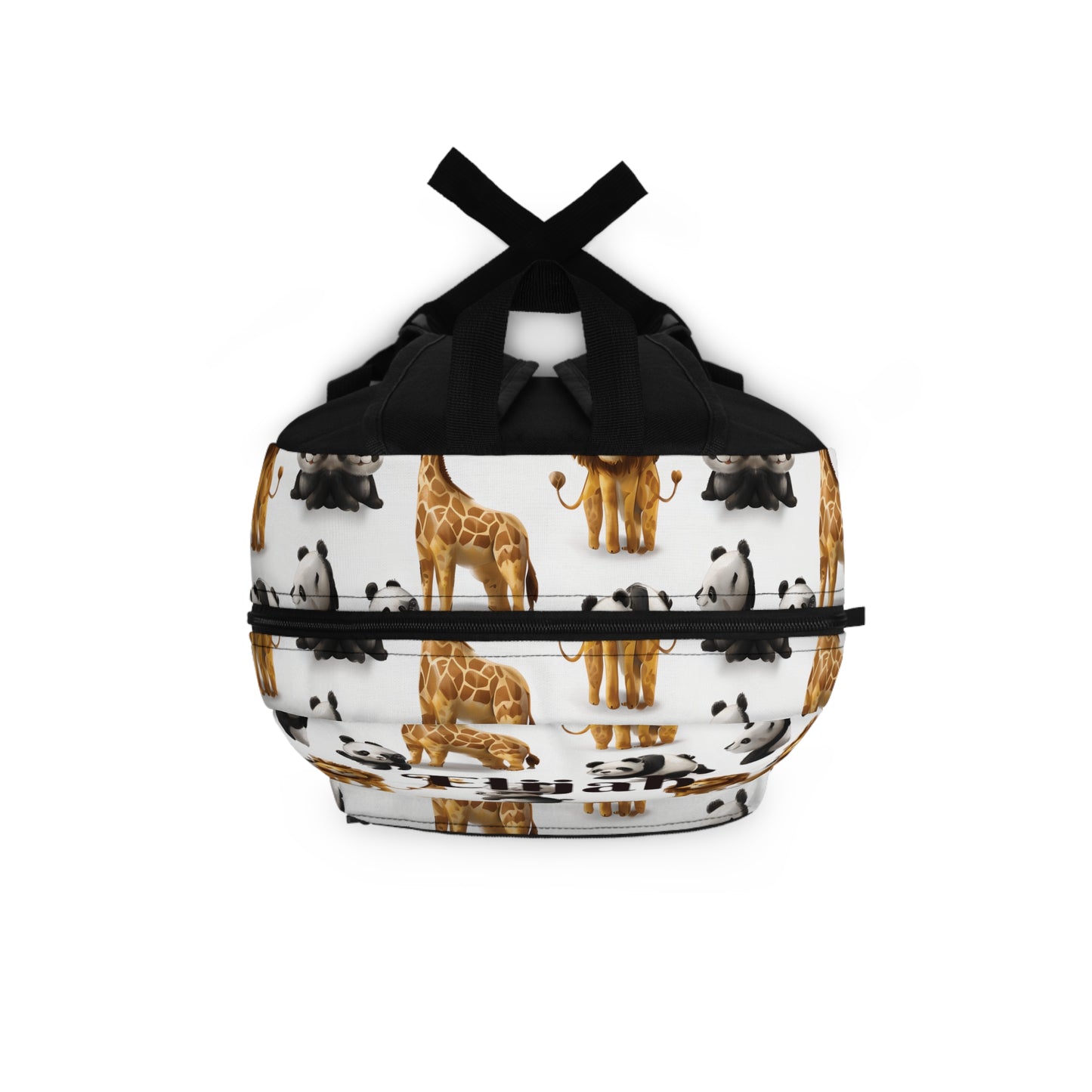 Personalized Animal Backpack for Kids | Lion Giraffe Panda Monkey Design | Boys Girls Zoo Bag | Custom Back to School Backpack