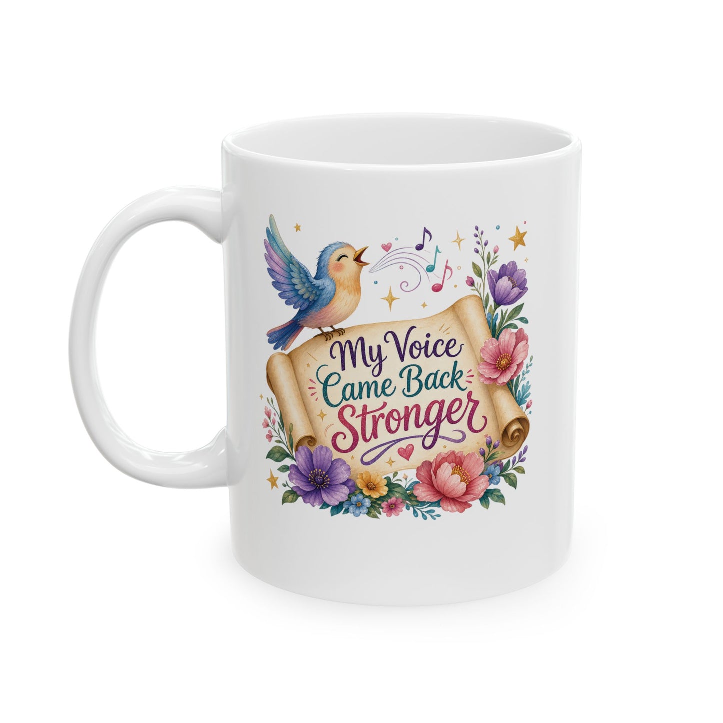 My Voice Came Back Stronger Ceramic Mug | Survivor Quote, Recovery