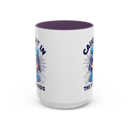 Nurse Coffee Mug, Cute Nursing Gift, Healthcare Appreciation, Fun Spider Design, Caught in the Rounds Mug