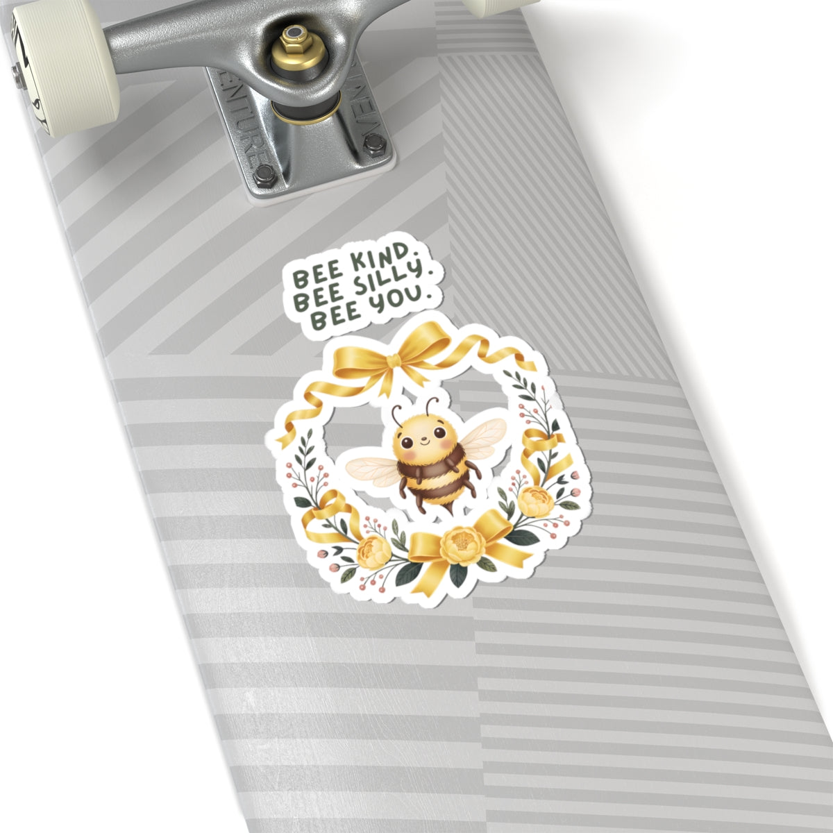Bee Kind Bee Silly Bee You sticker | Kiss-cut vinyl sticker, cute bee wreath