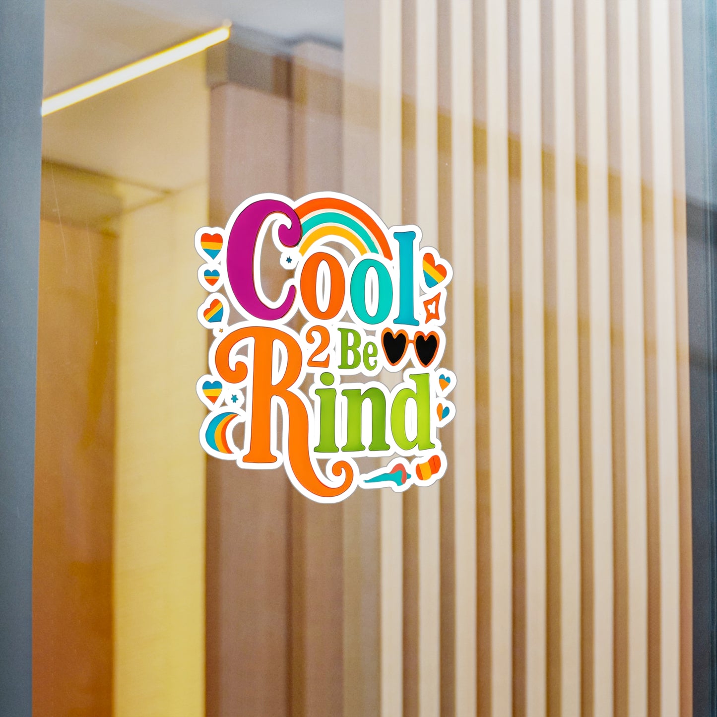 Vibrant Vinyl Decals for Kindness | Cool 2 be Kind Stickers, Fun Wall Art, LGBTQ+ Decor, Kids Room Accessories, Gift for Friends