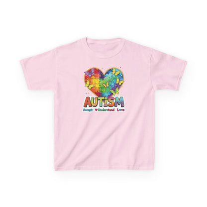 Autism Puzzle Heart Kids Tee | Accept Understand Love