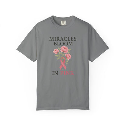 Breast Cancer Awareness T-Shirt, Floral Design for Charity Events, Gifts for Survivors, Unisex Apparel, Supportive Fashion